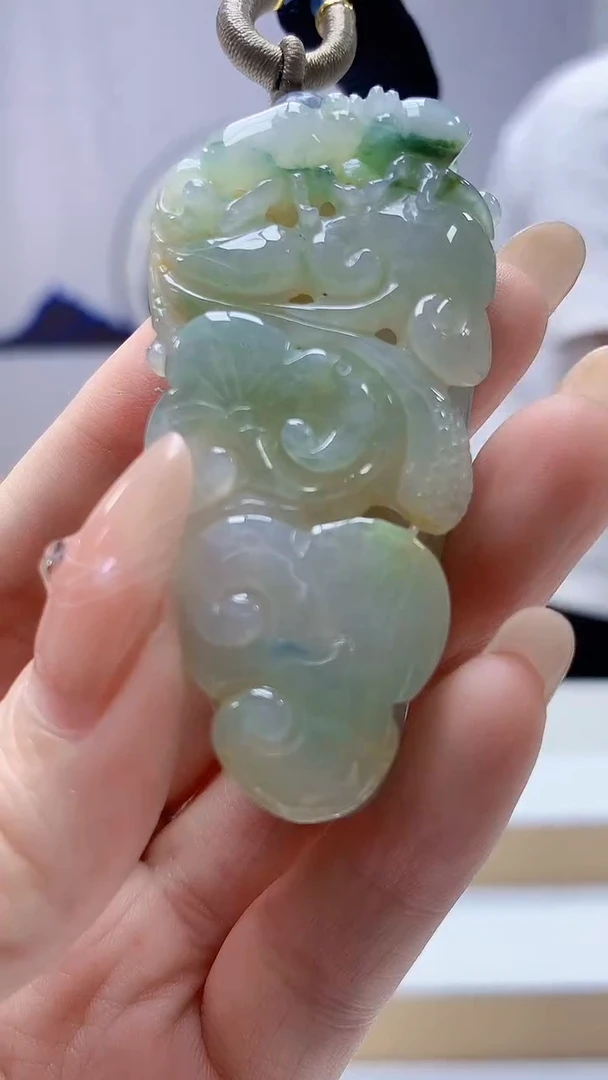 未镶嵌定制翡翠4917DD-毛货挂件51