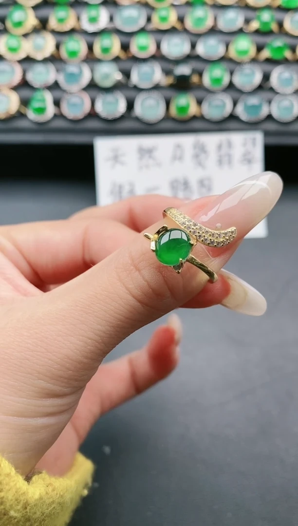 【闪购商品】翡翠戒指银S925镶嵌1111111