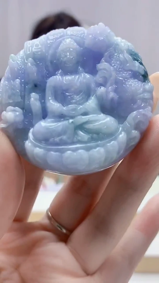 未镶嵌定制翡翠4829DD-毛货挂件51