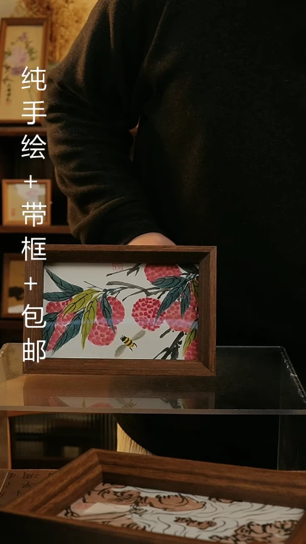 【闪购商品】国画12*17纯手绘国风国画摆台