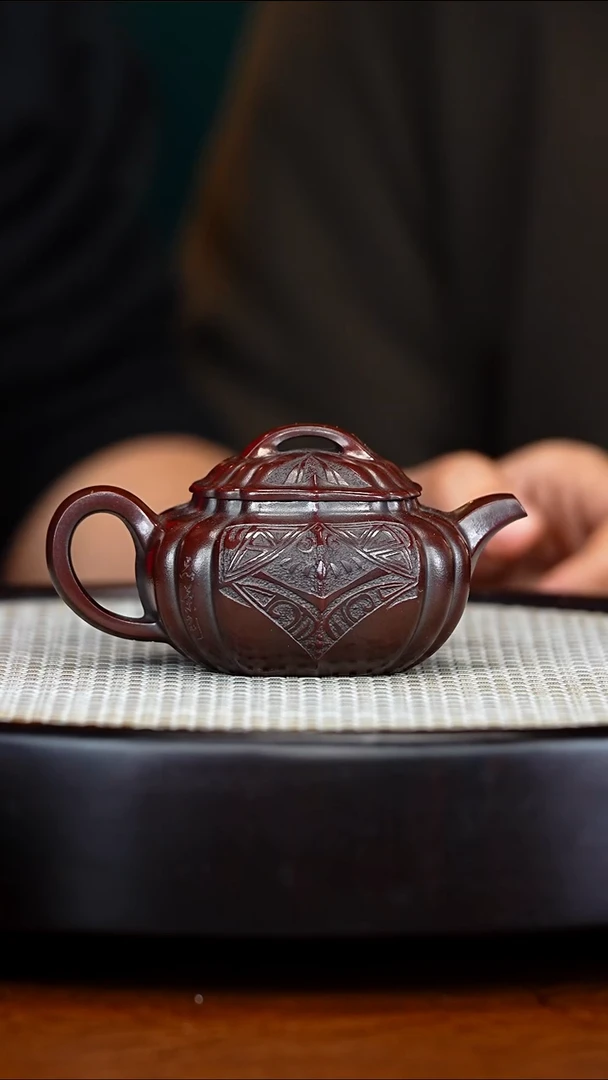 宜兴紫砂 PQZ 紫金砂 筋纹 180cc