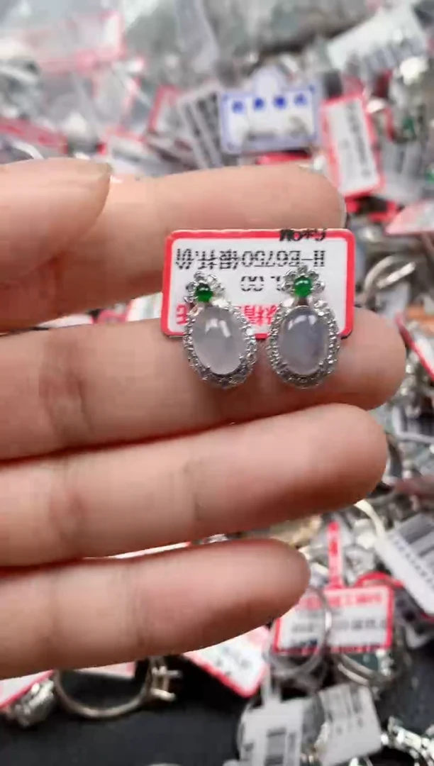 银S925镶嵌戒指翡翠天然A货缅甸翡翠