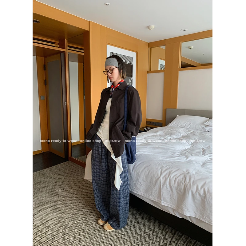 【Mona张绮贤】MONA 100棉 复古小翻领外套女 O124T10652