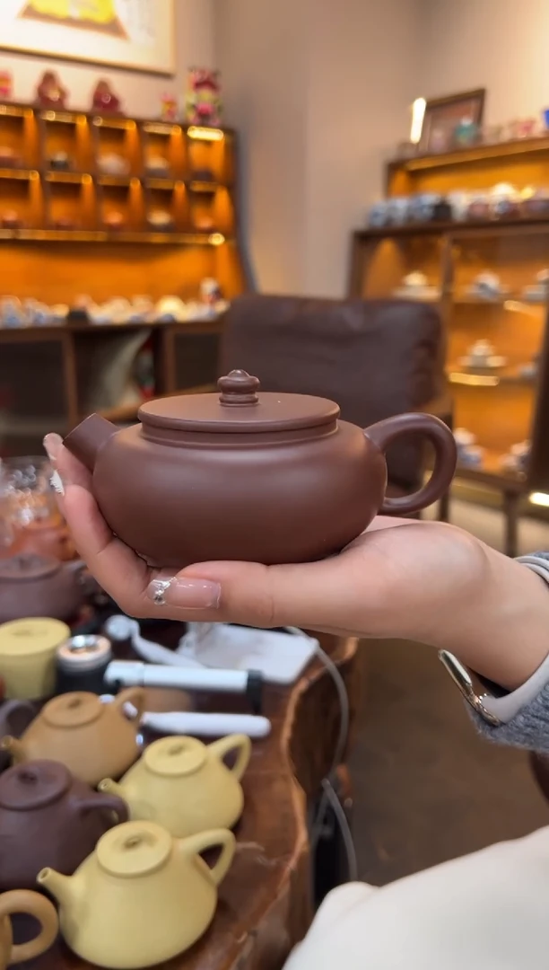 【闪购商品】紫砂茶壶紫砂茶壶【头哥手工壶】底槽清扁壶