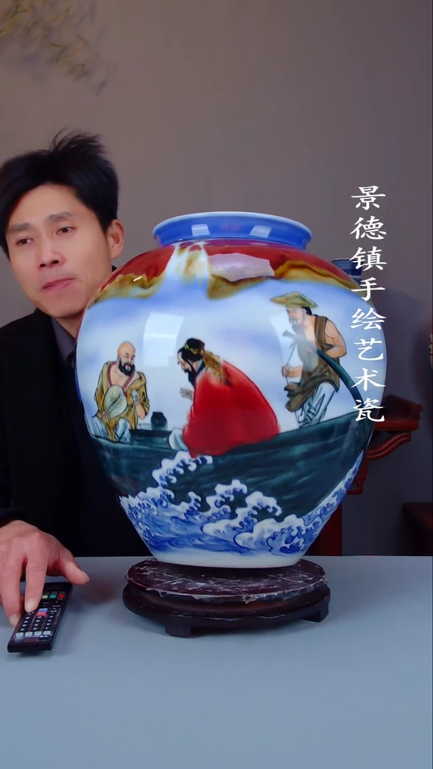 摆件陶瓷景德镇手工手绘陶瓷摆件54