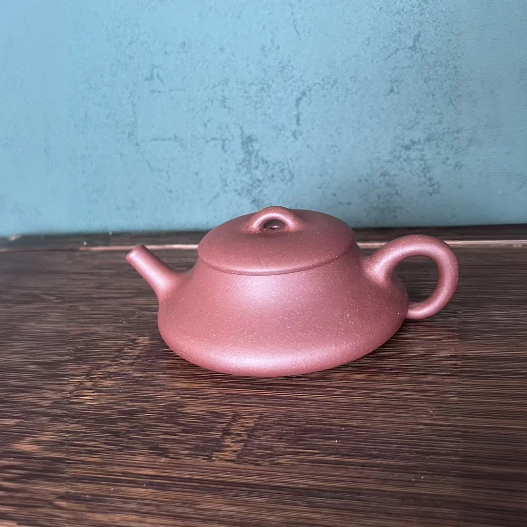 宜兴紫砂壶原矿紫泥汉棠石瓢壶功夫茶具家用单壶泡茶壶茶具100cc