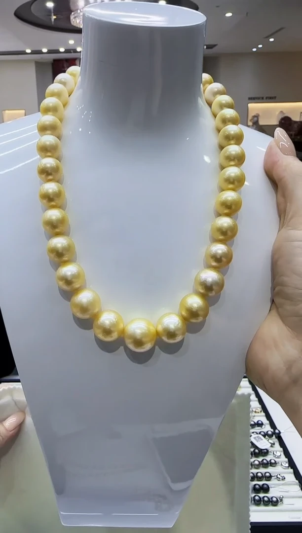 【闪购商品】未镶嵌海水珍珠颈饰南洋海水金珍珠全珠链