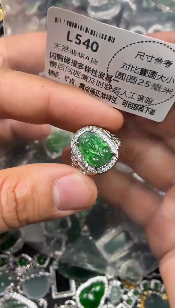 颈饰未镶嵌翡翠L540戒指