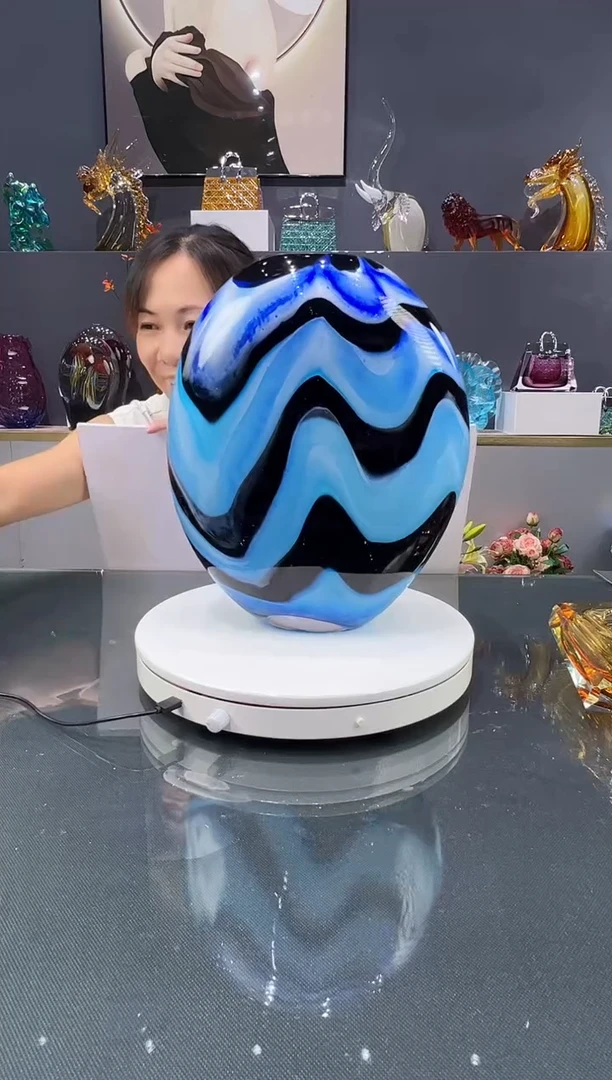 琉璃　水晶琉璃花瓶1个