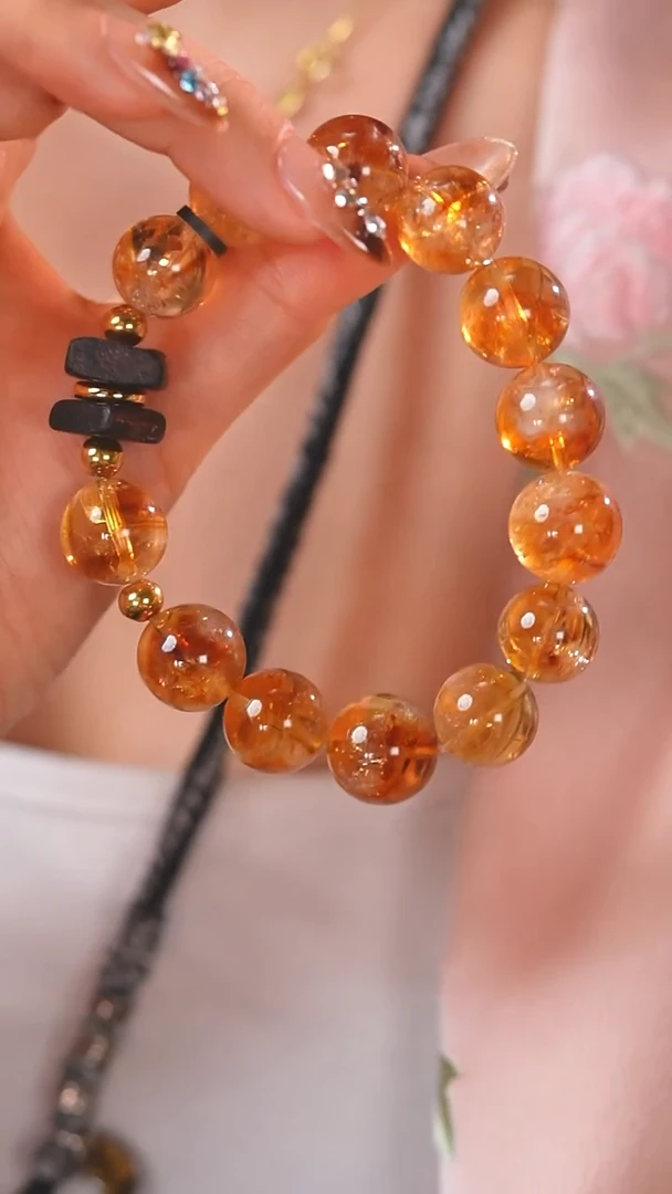 未镶嵌珠宝半成品水晶F836  黄塔晶 水晶 手串