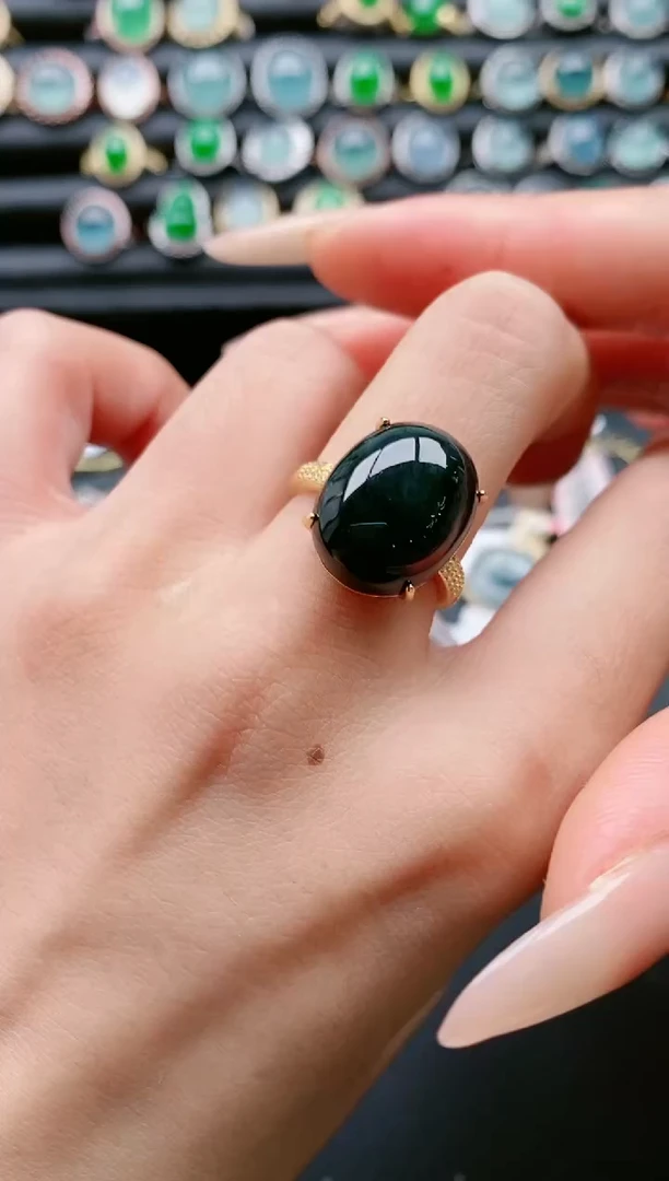 【闪购商品】翡翠戒指银S925镶嵌111111