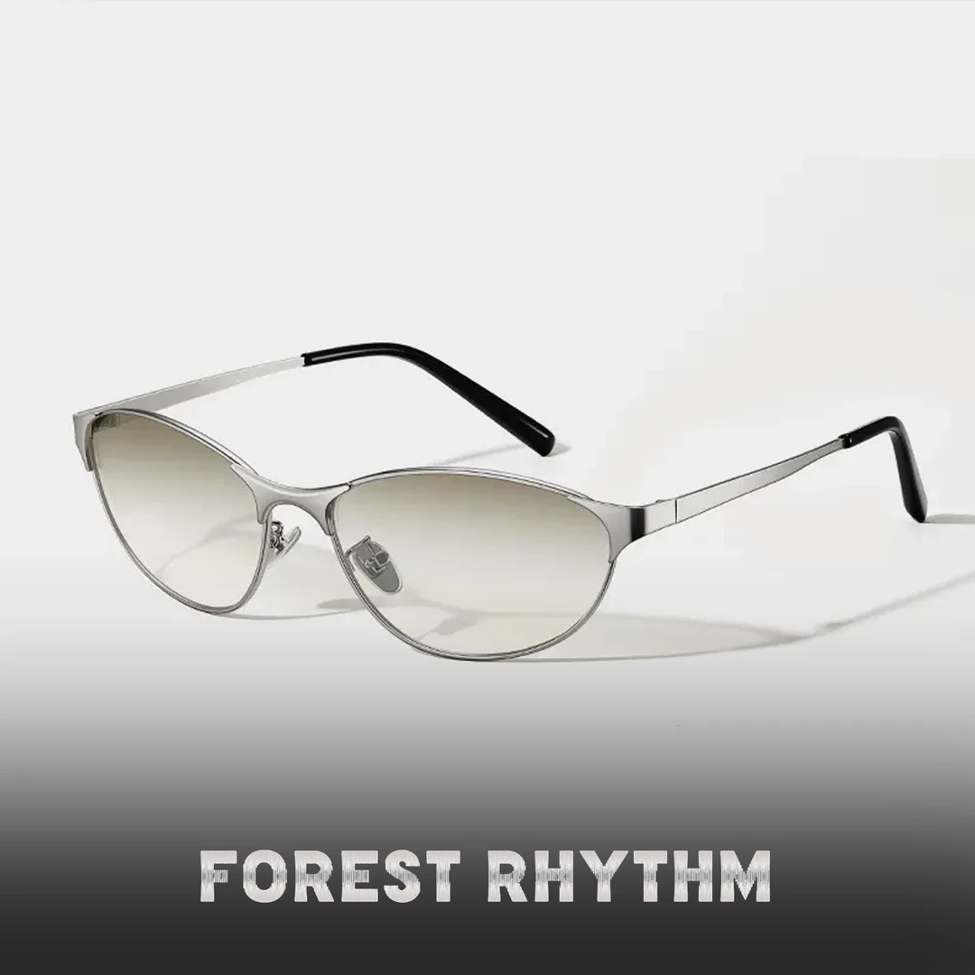 Forest rhythm女款防紫外线曲面高级感潮流太阳镜适合街拍凹造型