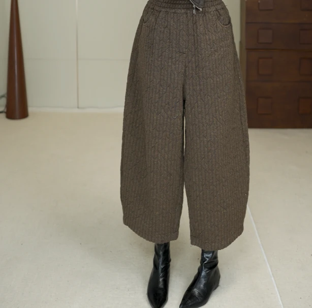 新款冬季时尚洋气加绒加厚保暖舒适棉裤