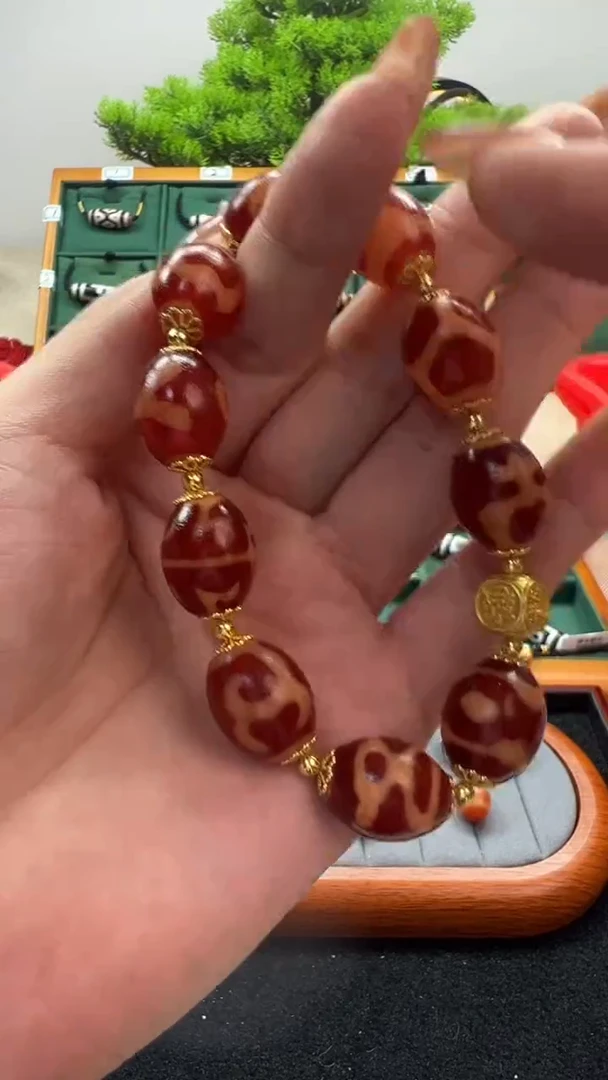 玛瑙/玉髓（覆膜）颈饰合金22.（微瑕随机发货）