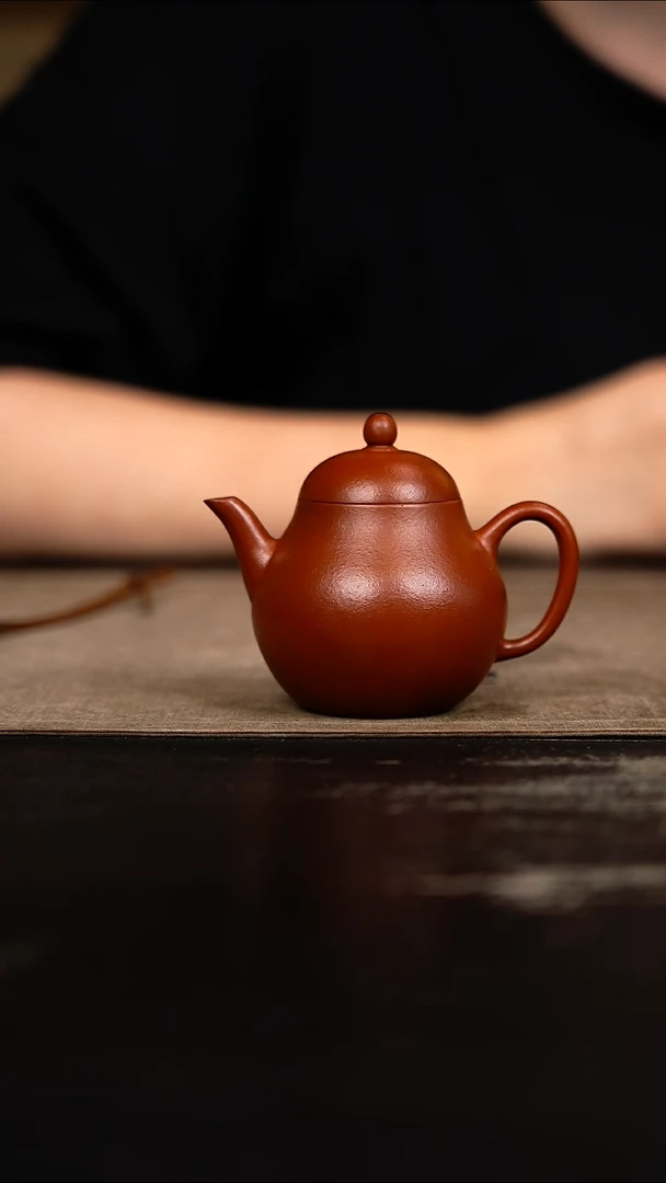 茶壶紫砂紫砂壶 秋水 朱泥 97cc