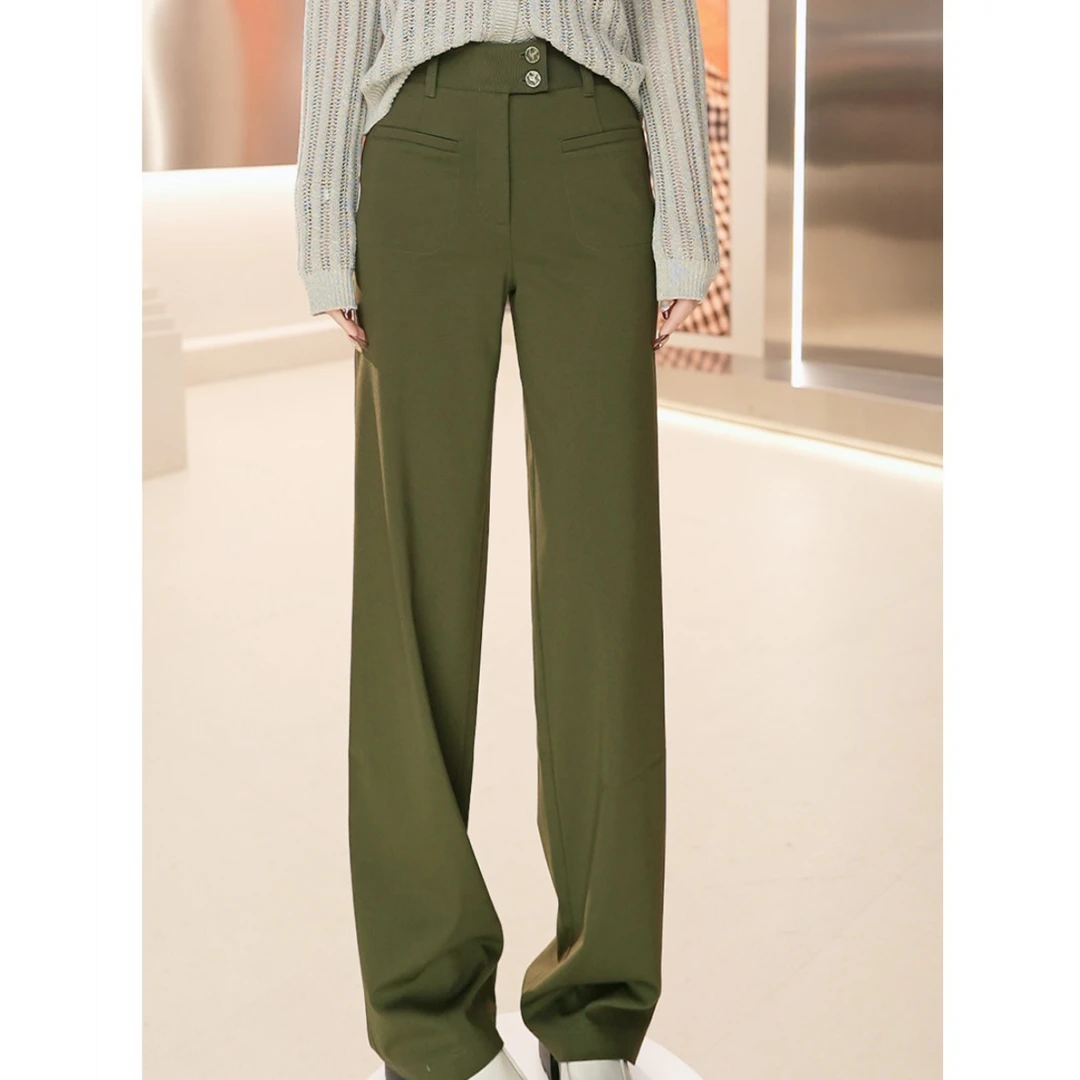 GIRDEAR/哥弟夏季爆款新款经典招牌四面弹洋气窄版直筒裤110019