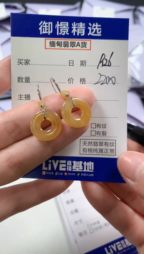 18K金镶嵌翡翠耳饰47