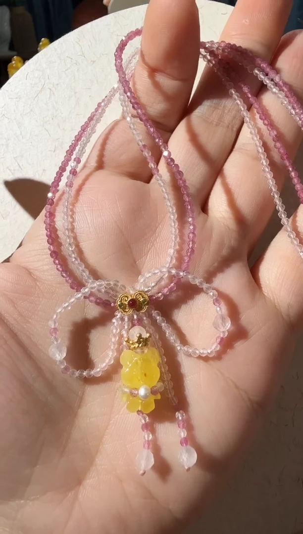【闪购商品】蜜蜡项链未镶嵌蜜蜡小熊项链