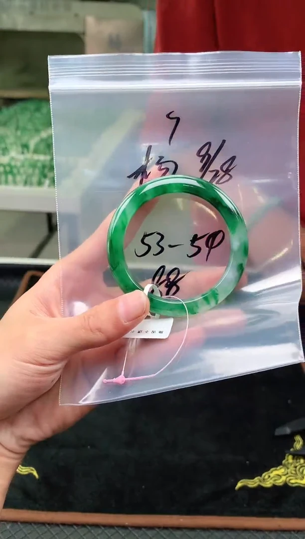 未镶嵌非洲翠手镯石英质玉非洲翠手镯53-54圈口9号