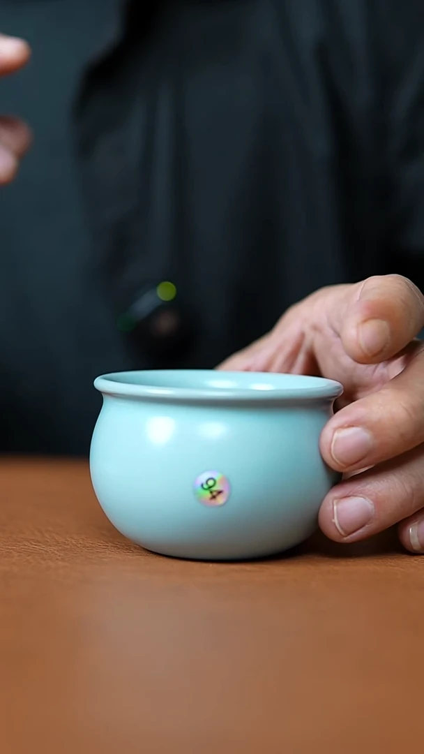 瓷片仿古宋臻纯手工风水缸杯一级礼盒94