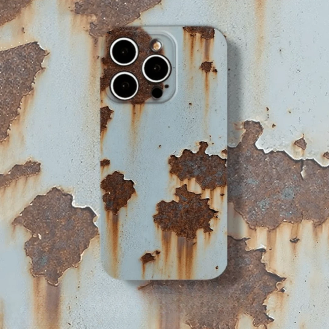 锈迹斑斑破伤风手机壳适用苹果16iphone15/14promax手机壳菲林