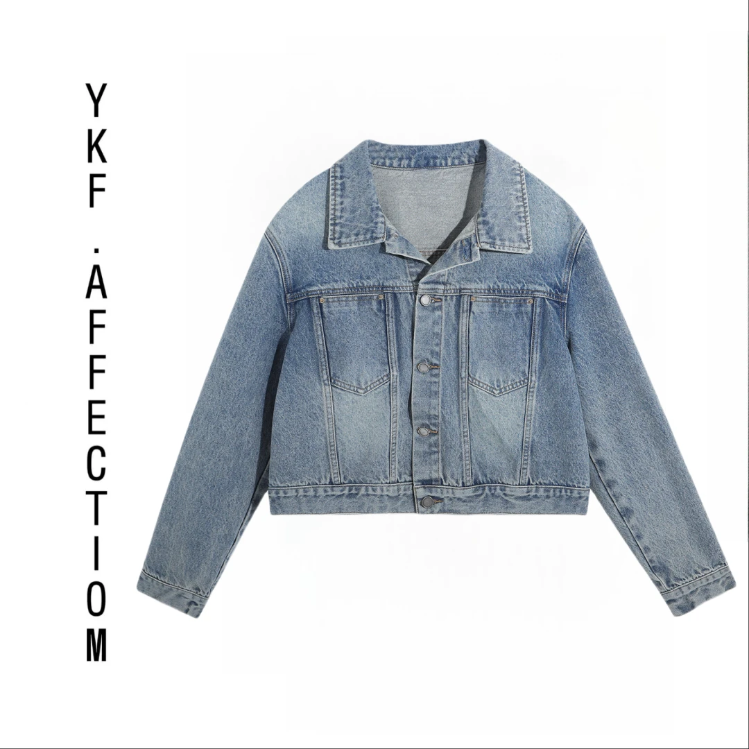 【 垦丁牛仔】早春港味chic复古休闲短款上衣夹克外套25011