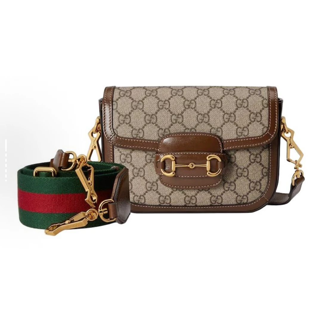 99新 GUCCI/古驰 思斯专属 1955小号棕色马鞍 BY2838