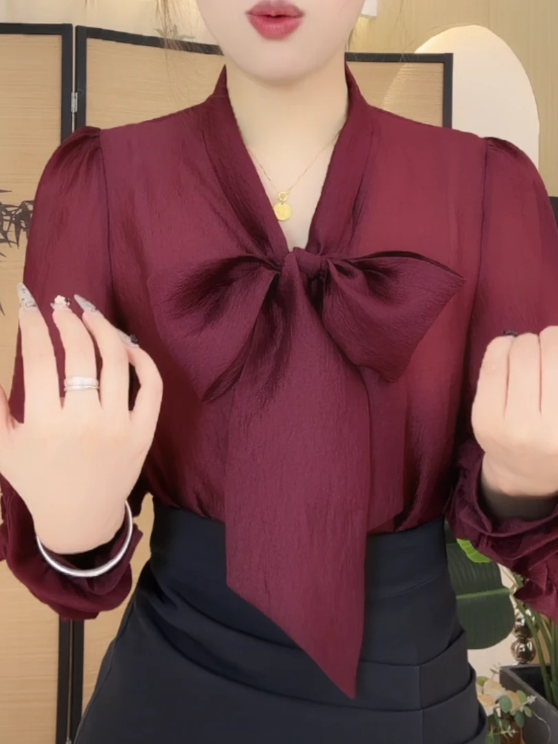 【536】女装法式复古新款衬衫超好看设计感小众洋气时尚小衫