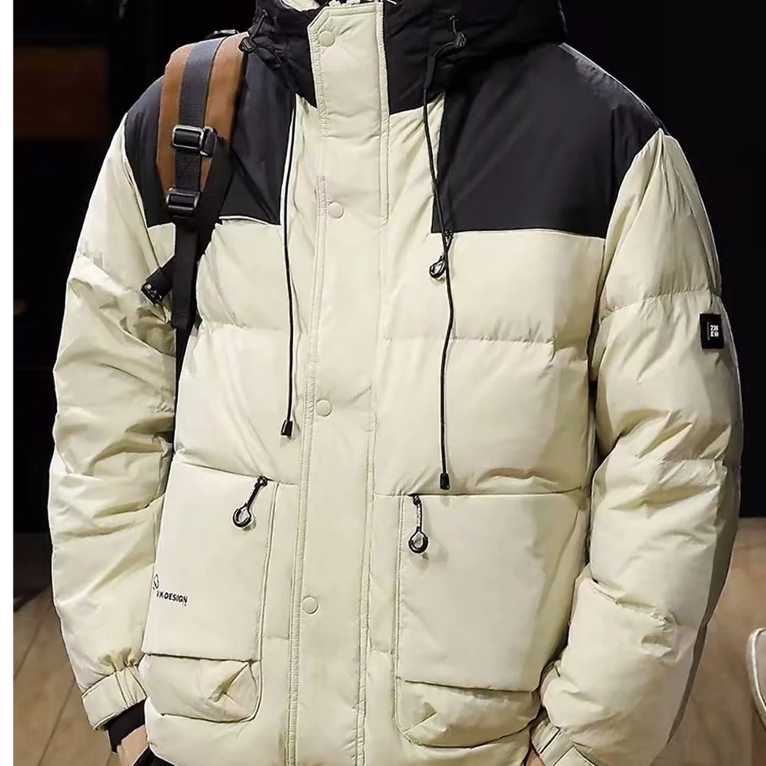 3512杏色G-【剪标款】领航者雪山工装连帽保暖加厚外套