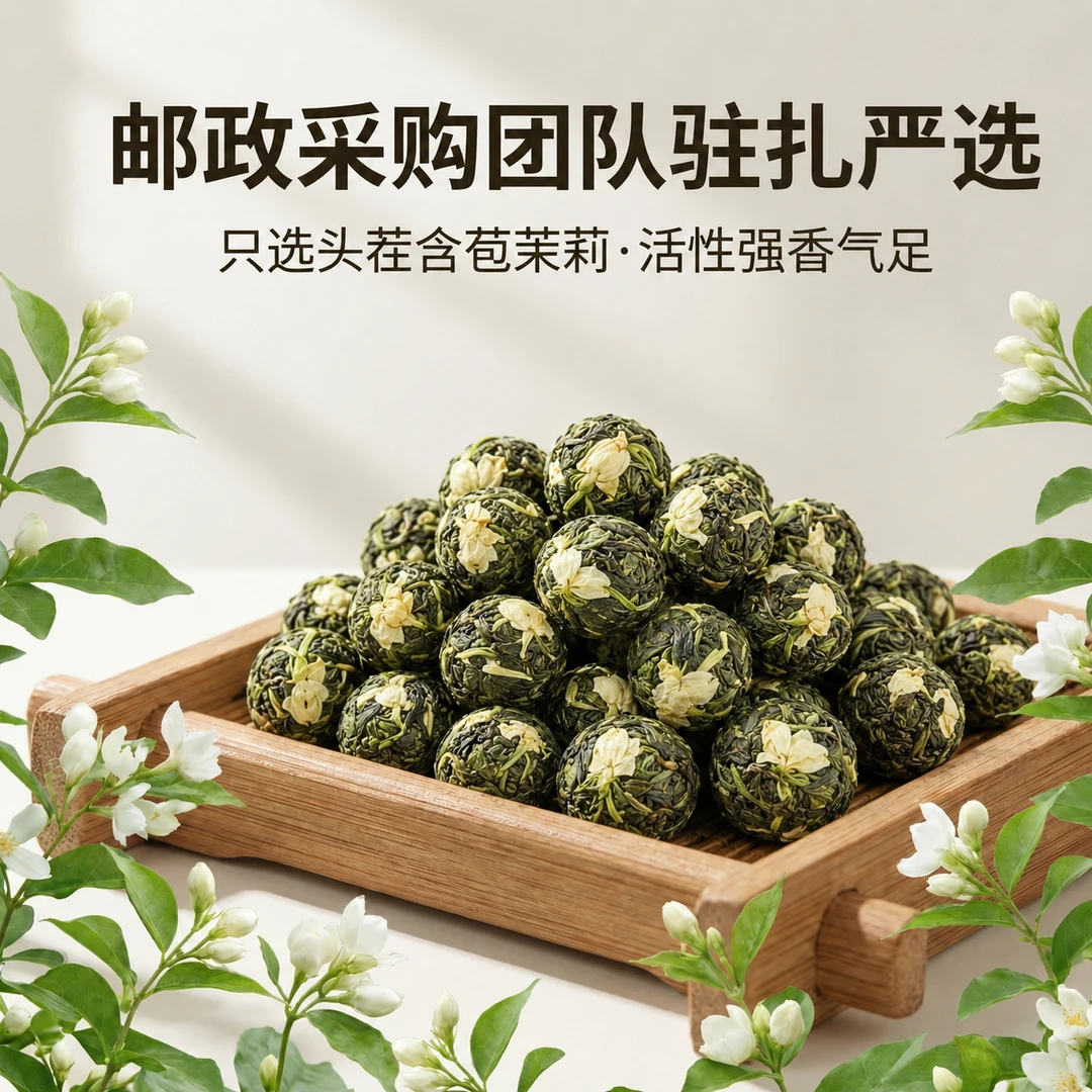 【新花新茶】正宗茉莉龙珠 大颗龙珠 1袋约50颗 半斤装 支持试喝