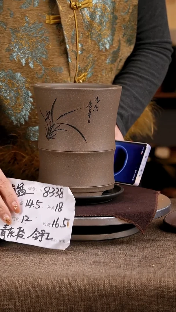 紫砂花盆花卉工艺8338+z