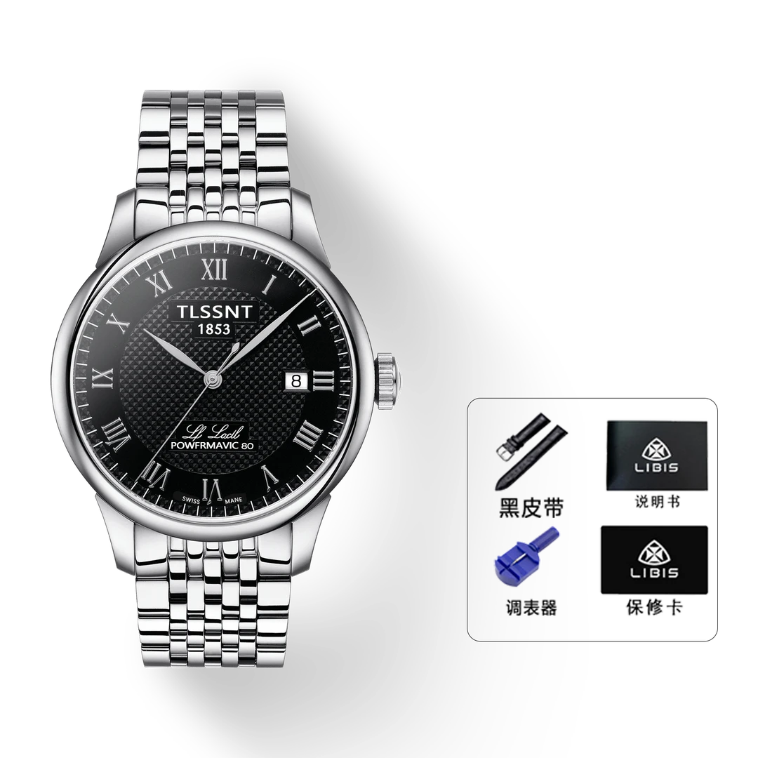 【正品直发】经典洛克系列高端腕表男士全盘夜光送黑皮带a