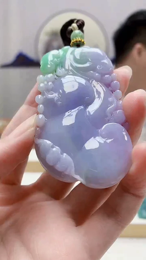 未镶嵌定制翡翠5028zm-毛货挂件140