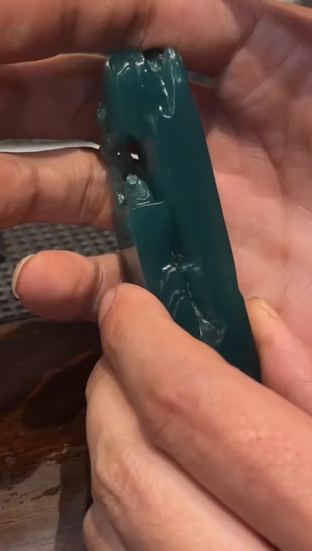 【闪购商品】雅安绿印石原印石一对0144581