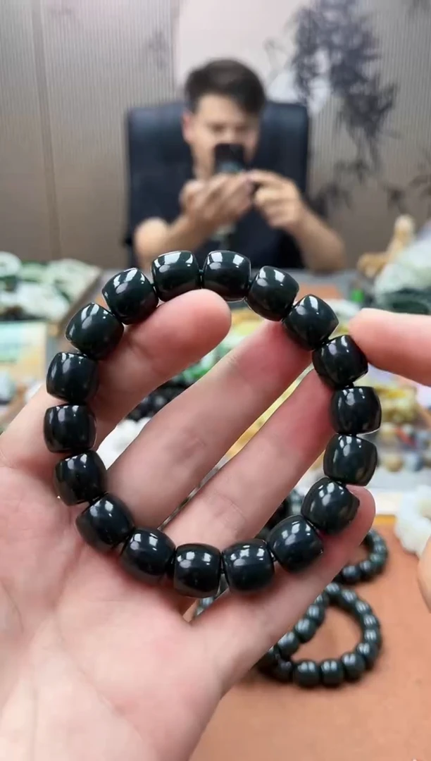 手串未镶嵌和田玉纯天然新疆且末蓝12