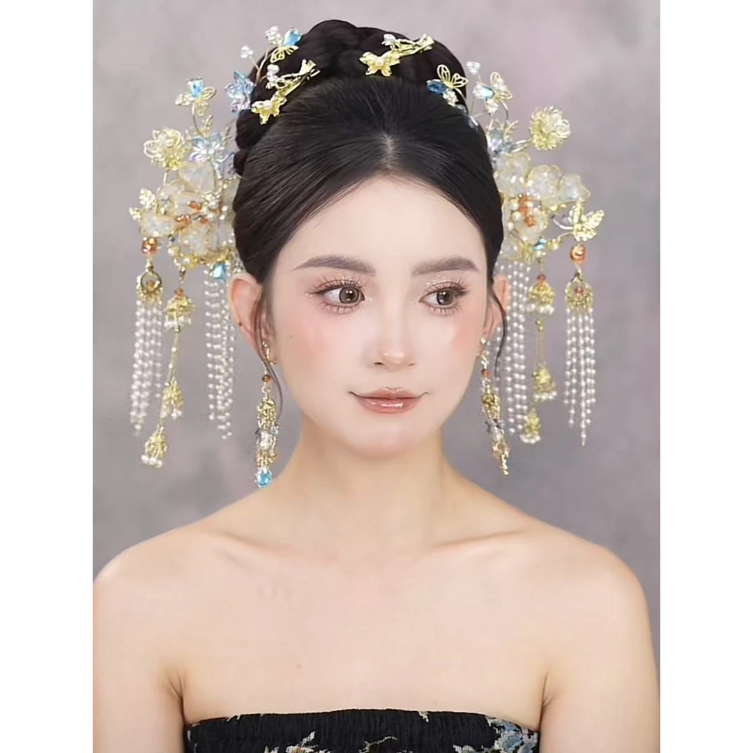 合金婚庆饰品 2025新款减龄百搭新娘饰品结婚头饰爆款300