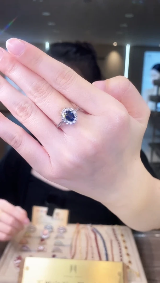 【闪购商品】蓝宝石戒指银S925镶嵌01