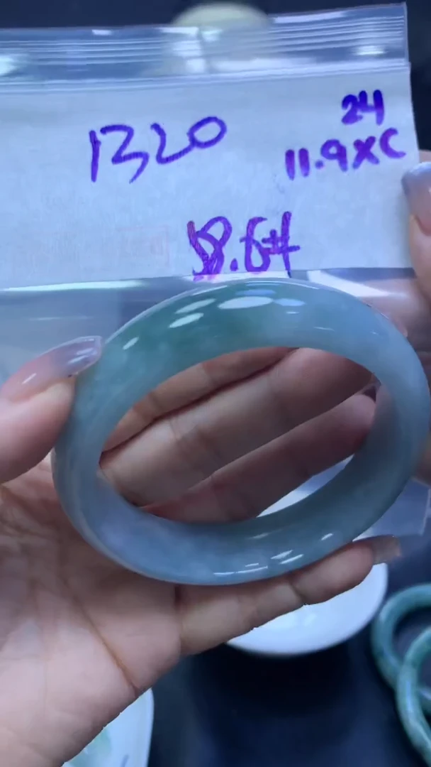 未镶嵌定制翡翠24手镯58.6+1320元+拍一发一