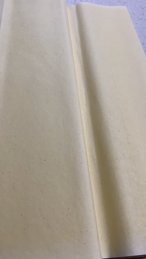 四尺整张   50张  老麻纸生宣  米黄色