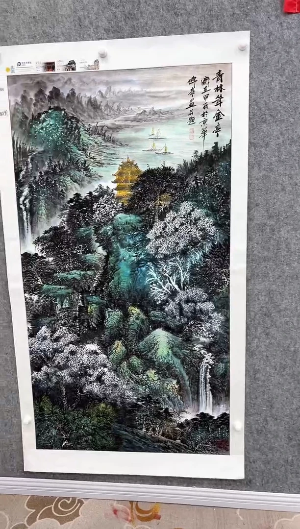 国画张传亭老师的红袍作品