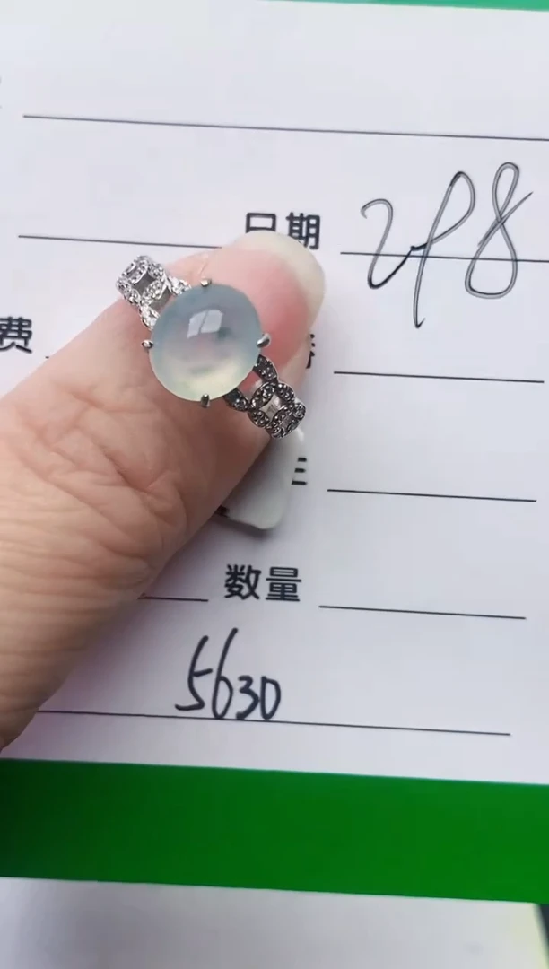 颈饰银S925镶嵌翡翠5630