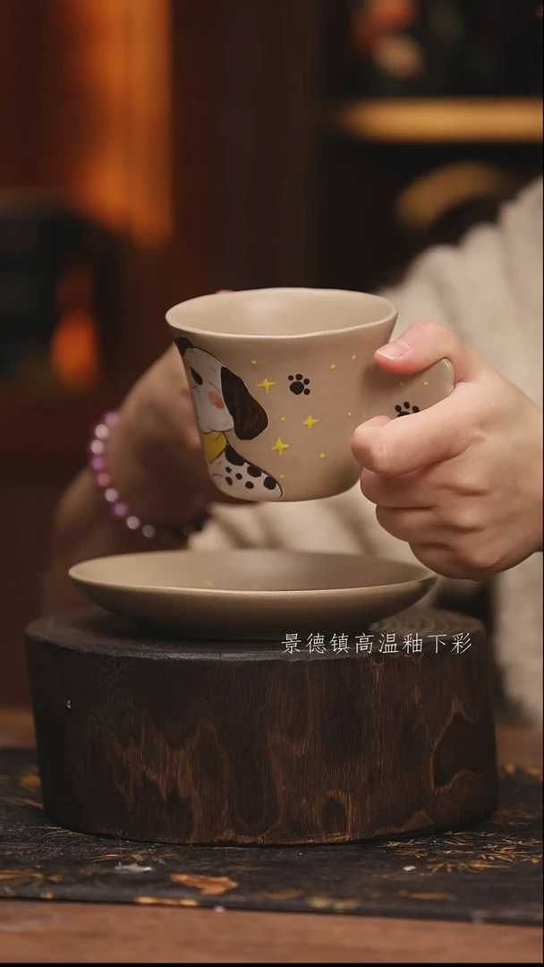 陶瓷景德镇高温釉下手绘陶瓷