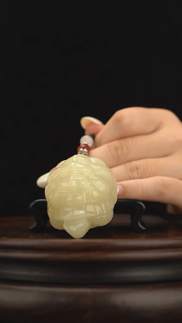 玉【富甲天下】天然玉石乌龟手把件桌面小摆件