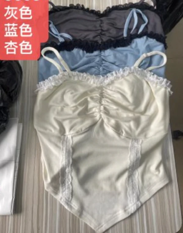 【法式绣花】9609微胖mm法式绣花蕾丝独特高级感女士漂亮吊带背心