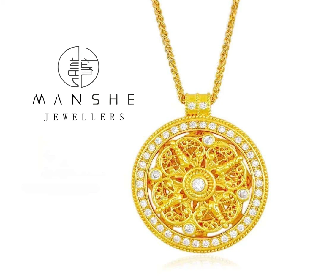 非金属布艺项链 MAN SHE/蔓奢 新中式【时来运转】八宝罗盘