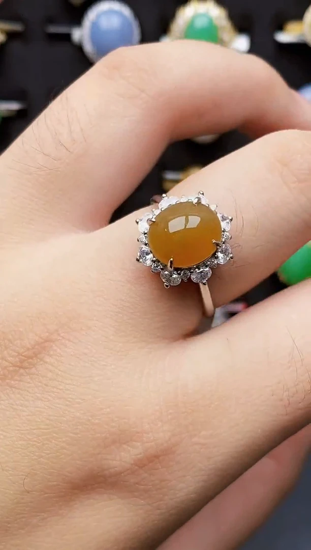 银S925镶嵌戒指翡翠7059