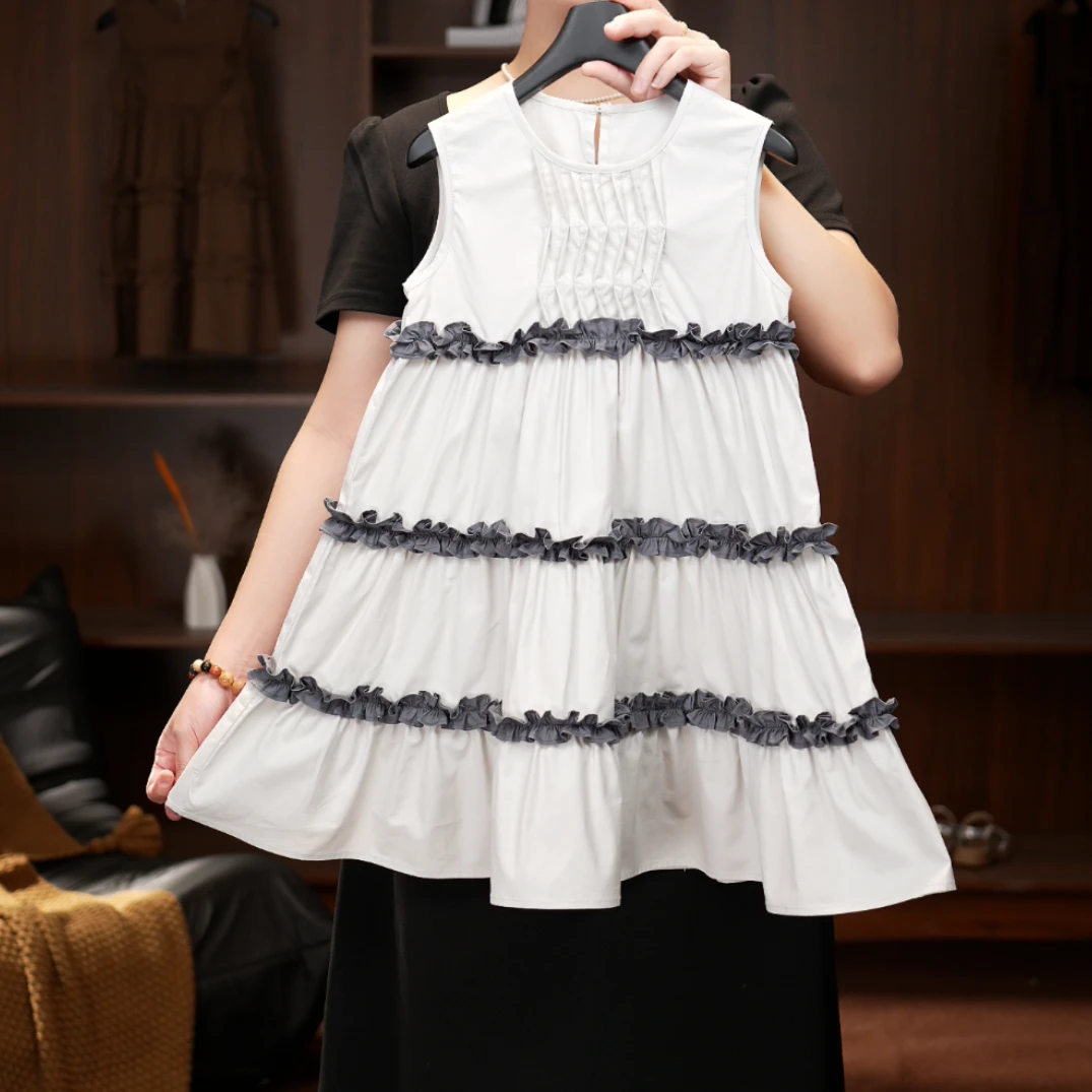 2025【J】夏季女童洋气时尚气质显瘦宽松设计师新款连衣群H25013