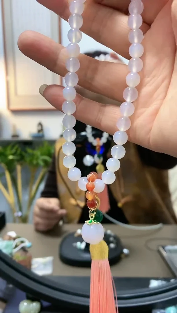 【闪购商品】玛瑙/玉髓车挂未镶嵌白玛瑙车挂