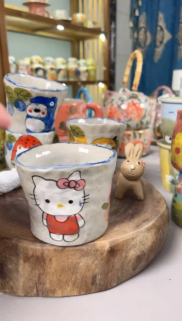 瓷片手绘高温釉下彩陶瓷