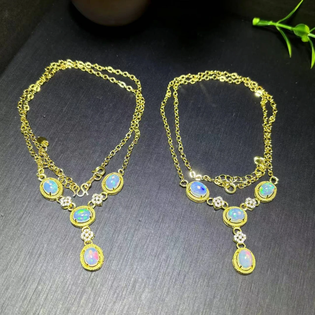 CT3457-五光十色幻彩欧泊项链-多样性发货只发一件-